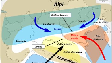 formazione di tornado in Pianura Padana